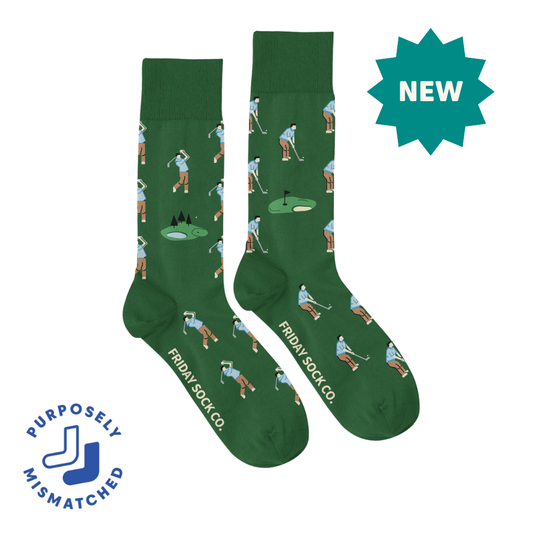 Men's Golf Swing & Putt Mid-Calf Socks