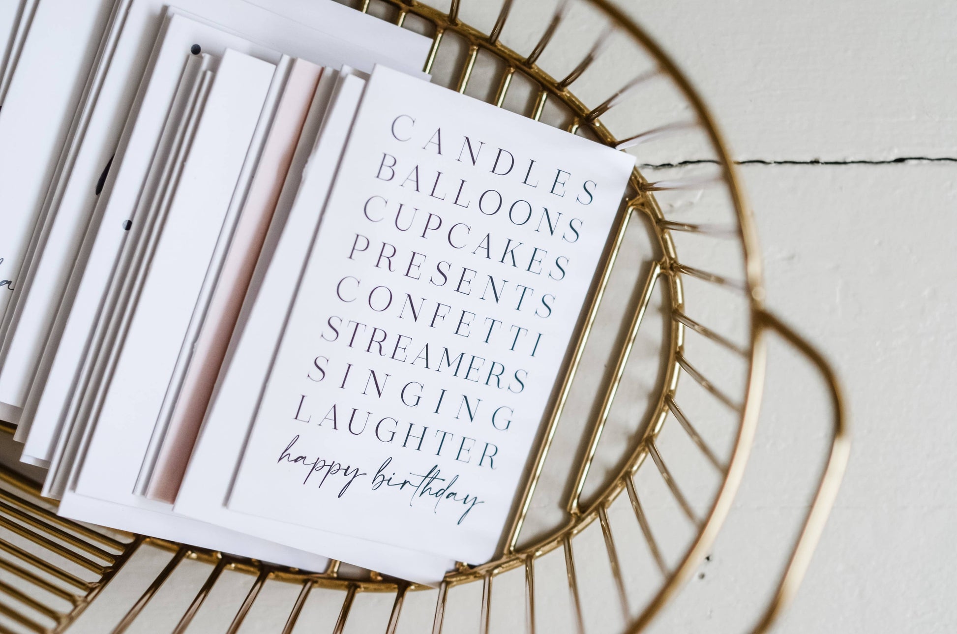 Birthday List Card
