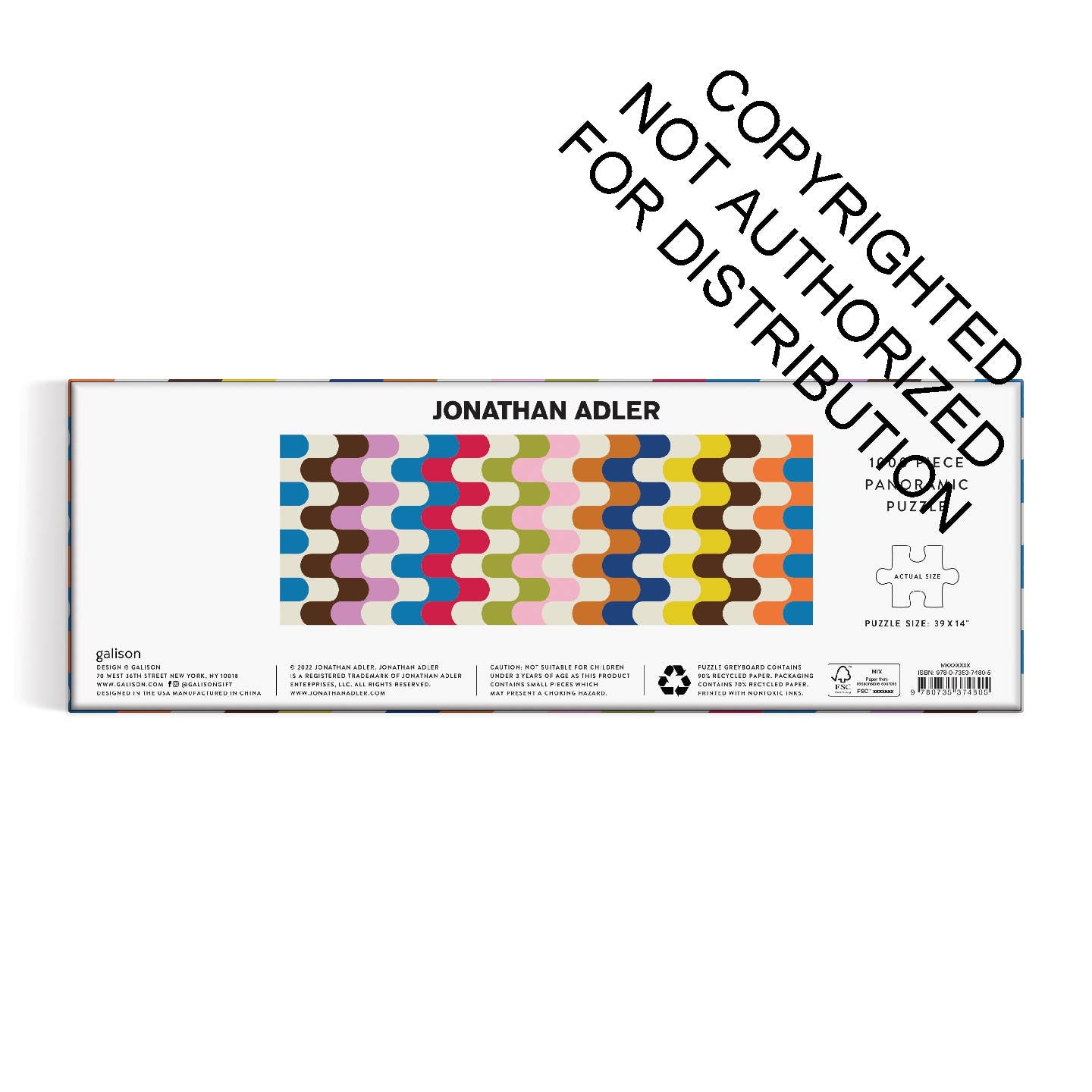 Jonathan Adler Bargello 1000 Piece Panoramic Puzzle