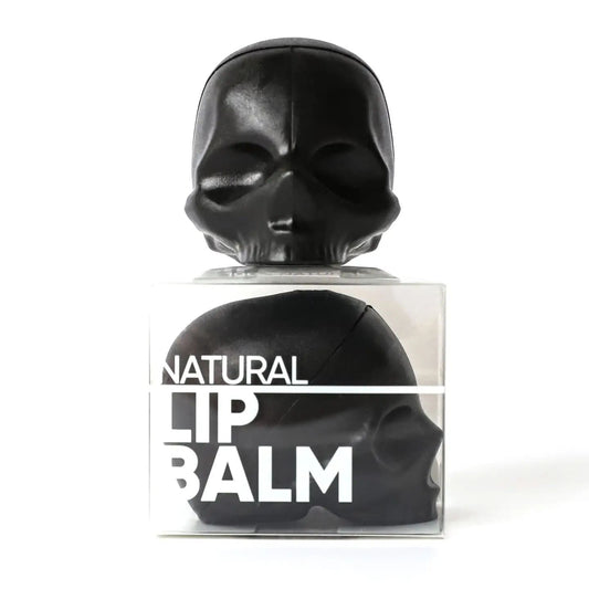 Black Skull Lip Balm 100% Natural: Black / Vanilla