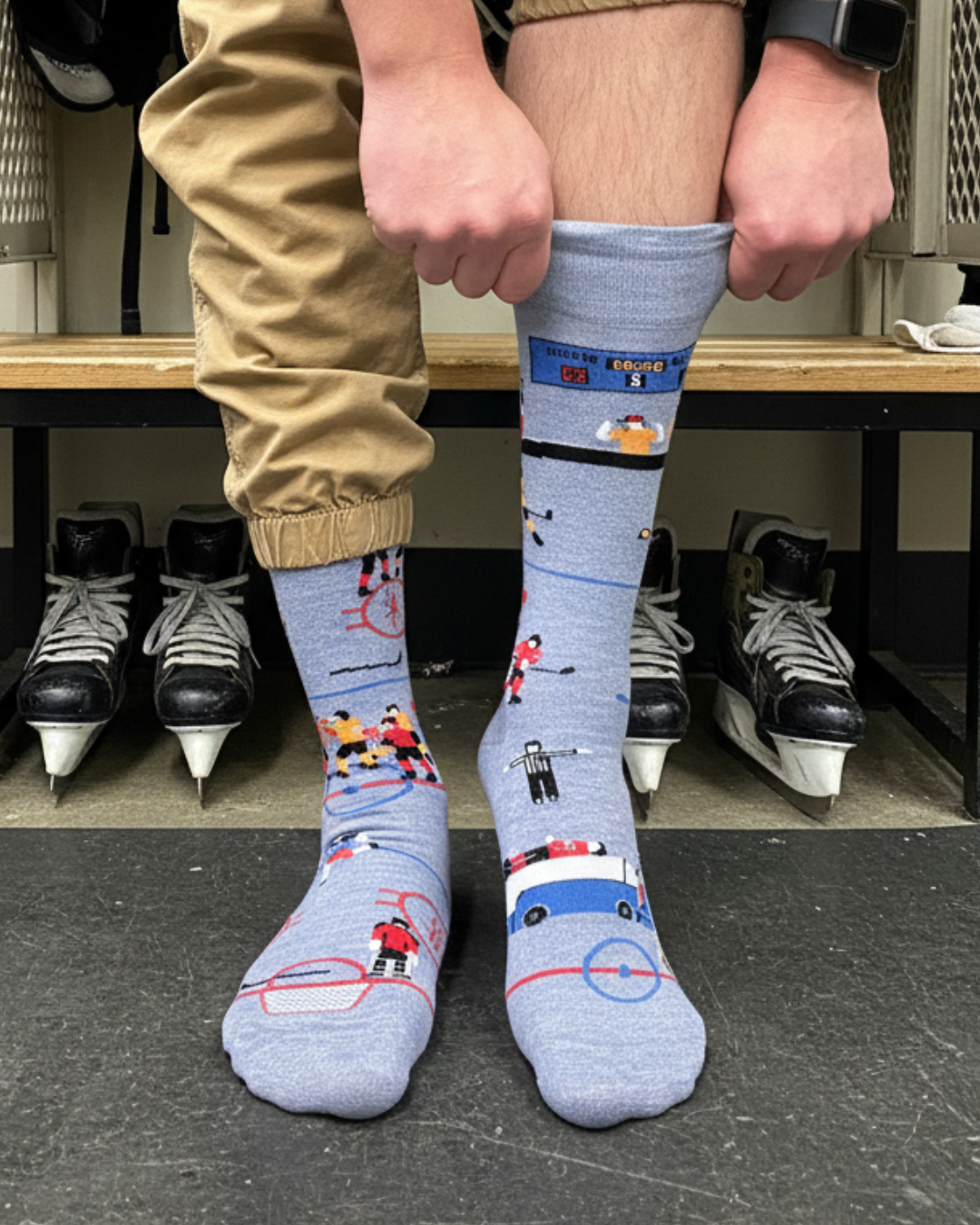 Men's Funny Hockey Mid-Calf Socks