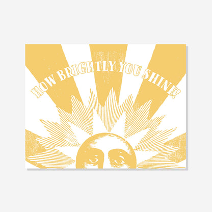 How Brightly You Shine | Vintage Birthday or Congrats Card