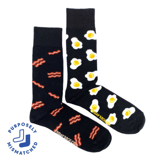 Men's Bacon & Eggs Mid-Calf Socks