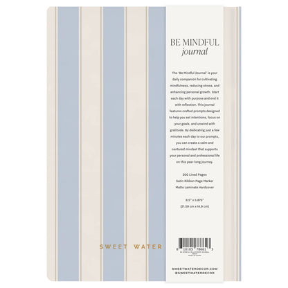 Be Mindful Prompted Journal (Stripes)