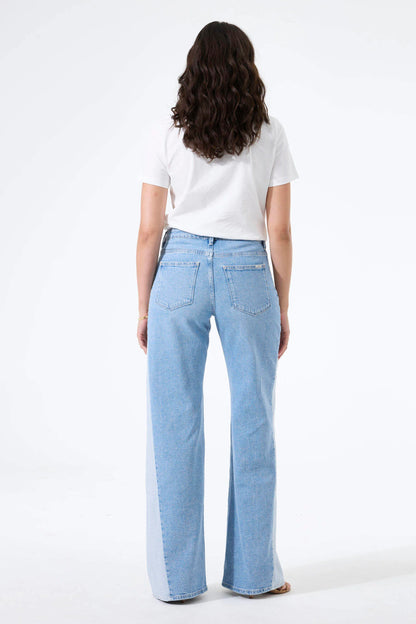 Celia Flair Wide Leg Jeans (Light Wash)