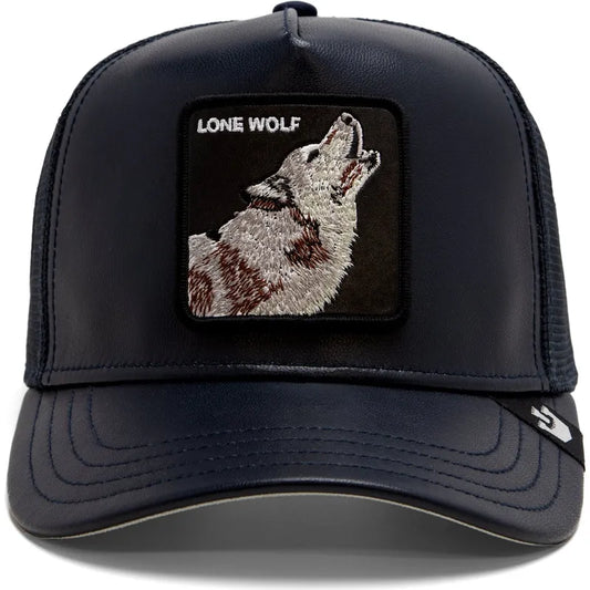 Goorin Bros The SLeather Wolf {Lone Wolf} (Navy)