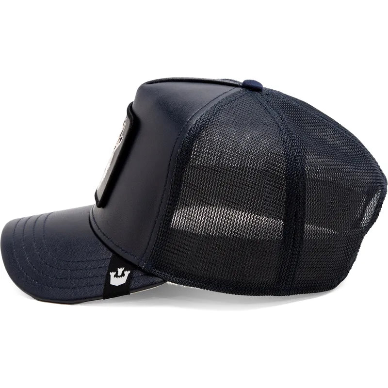 Goorin Bros The SLeather Wolf {Lone Wolf} (Navy)