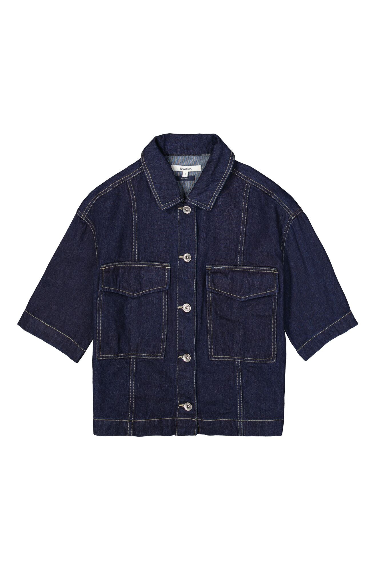 Denim Short Sleeve Jacket (Rinsed)