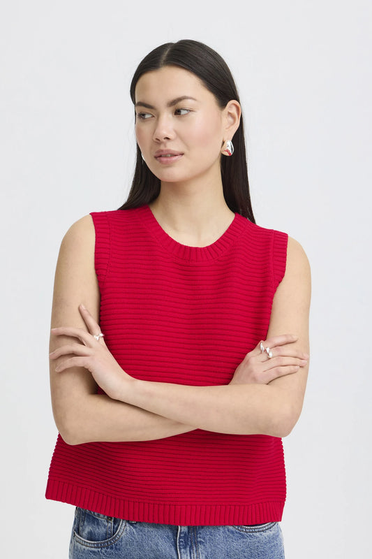 Ihdotties Knit Vest (Fiery Red)