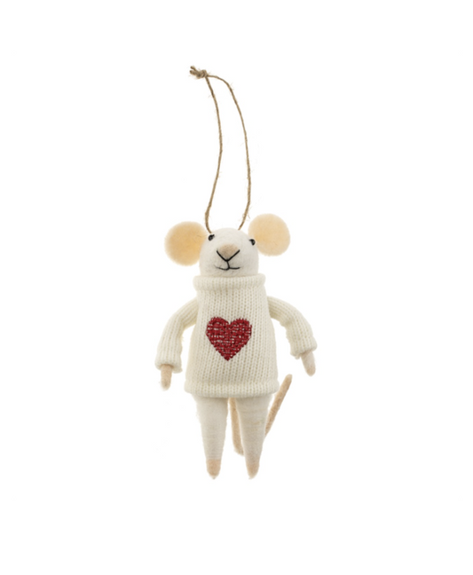 Wool Mouse - Happy Heart