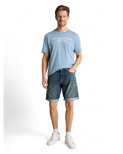 Tom Tailor Marvin Straight Shorts (Mid Blue Denim)