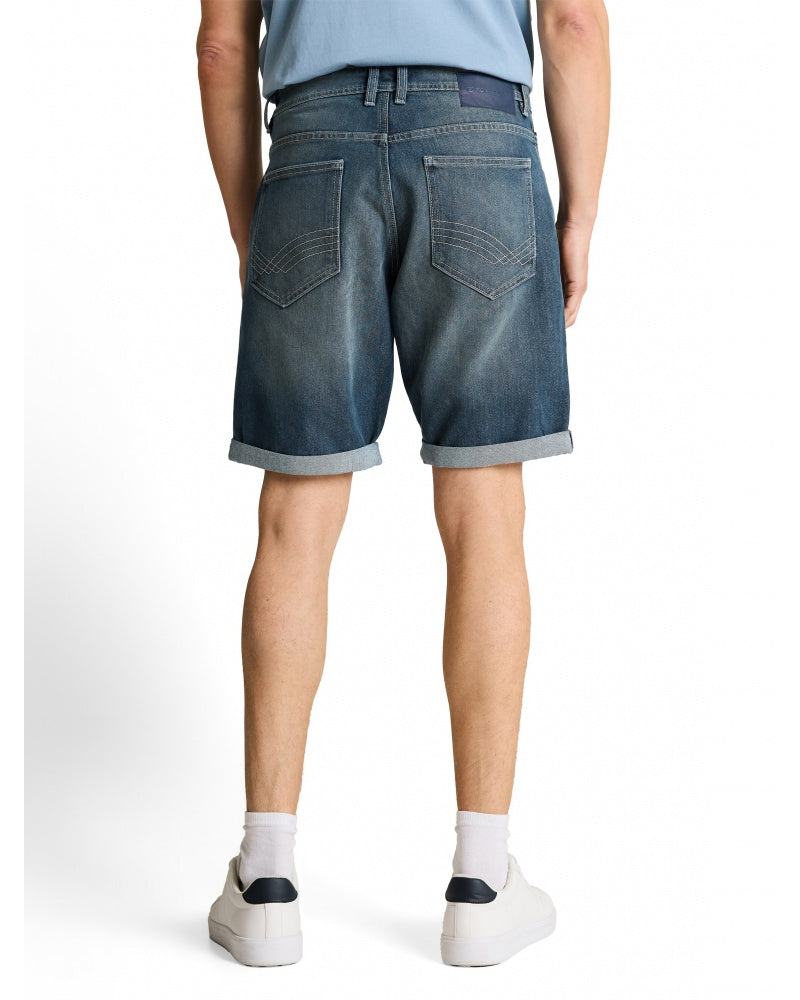 Tom Tailor Marvin Straight Shorts (Mid Blue Denim)