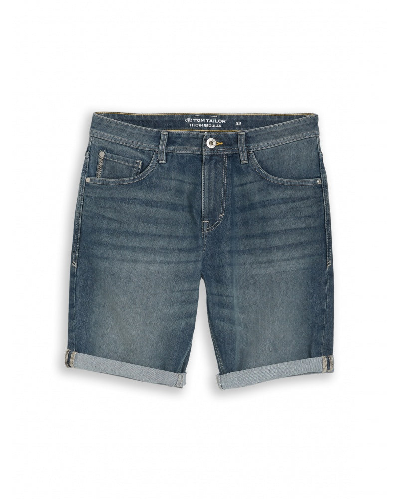Tom Tailor Marvin Straight Shorts (Mid Blue Denim)
