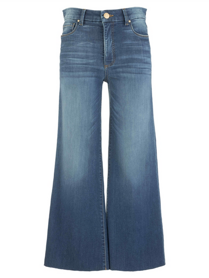 Meg High Rise Fab Ab Wide Leg Raw Hem (Harmony) front view