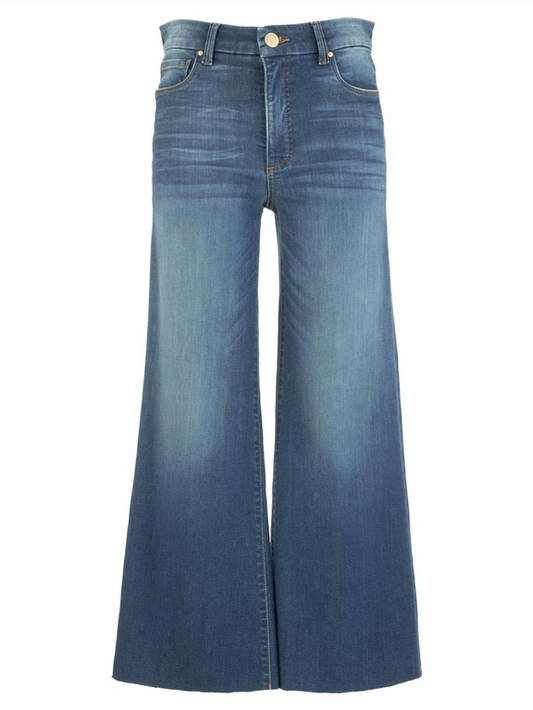 Meg High Rise Fab Ab Wide Leg Raw Hem (Harmony) front view