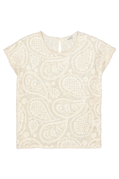 Garcia Ecru Crochet Top