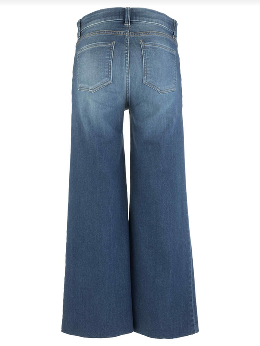 Meg High Rise Fab Ab Wide Leg Raw Hem (Harmony) view 2
