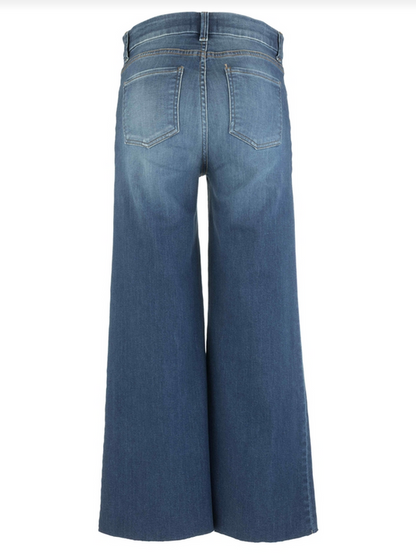 Meg High Rise Fab Ab Wide Leg Raw Hem (Harmony) view 2