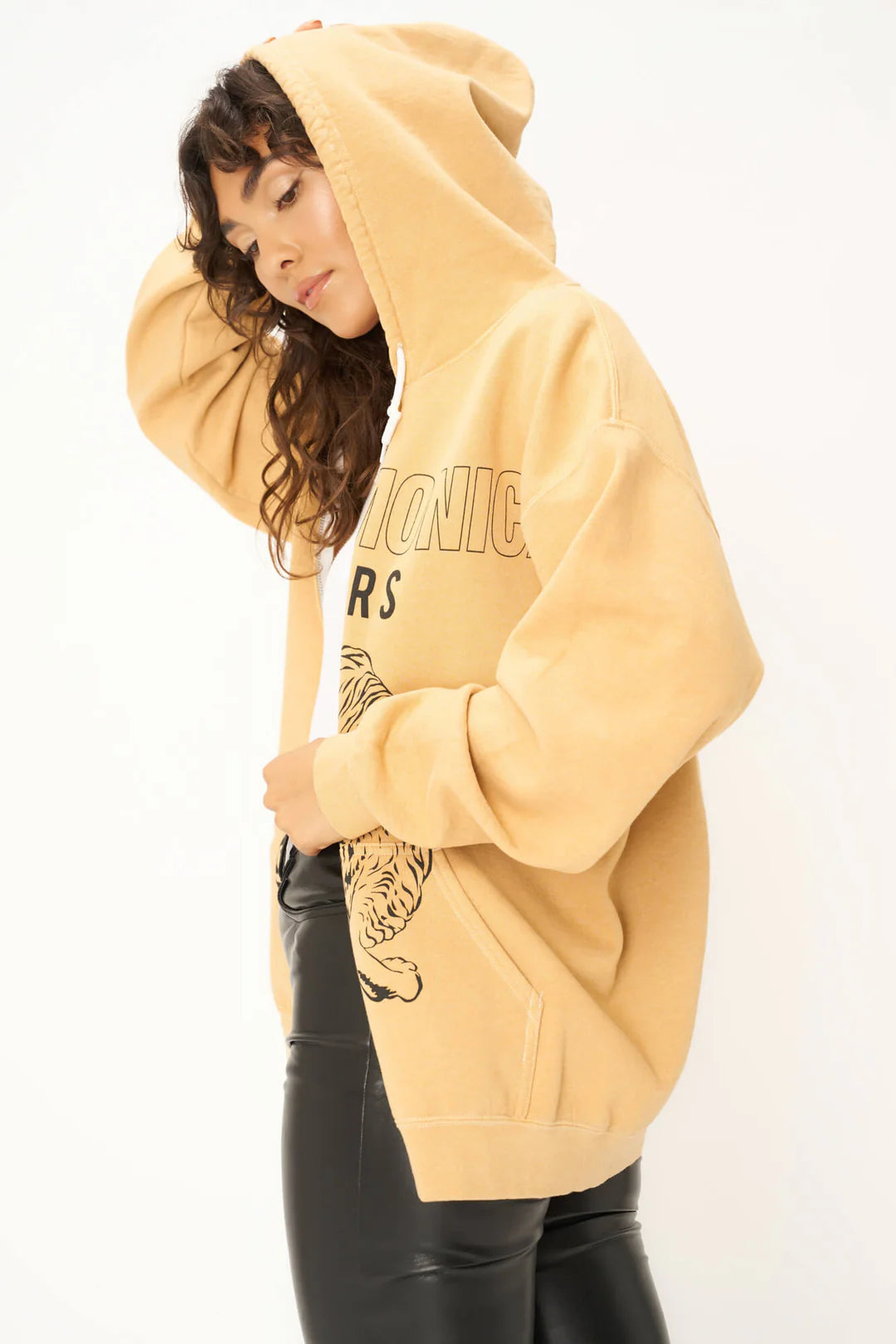 Mustard yellow zip up hoodie shop