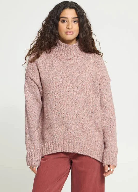Ihfantia Turtleneck Sweater - Pink Melange