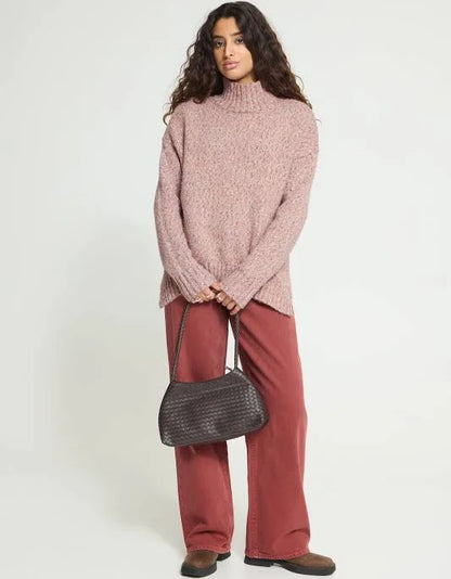 Ihfantia Turtleneck Sweater - Pink Melange