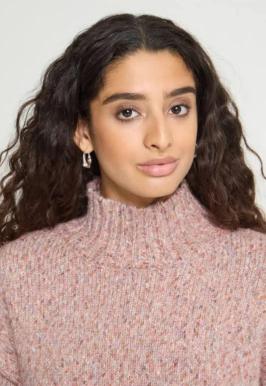 Ihfantia Turtleneck Sweater - Pink Melange