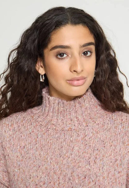 Ihfantia Turtleneck Sweater - Pink Melange