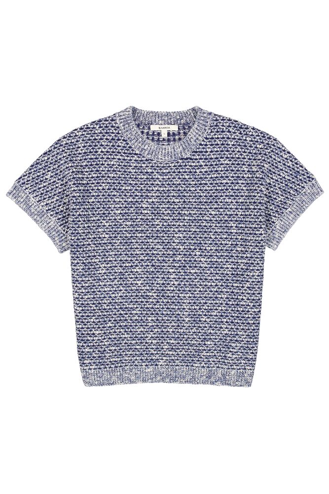 Chrissie Mixed Sweater (Blue/White)