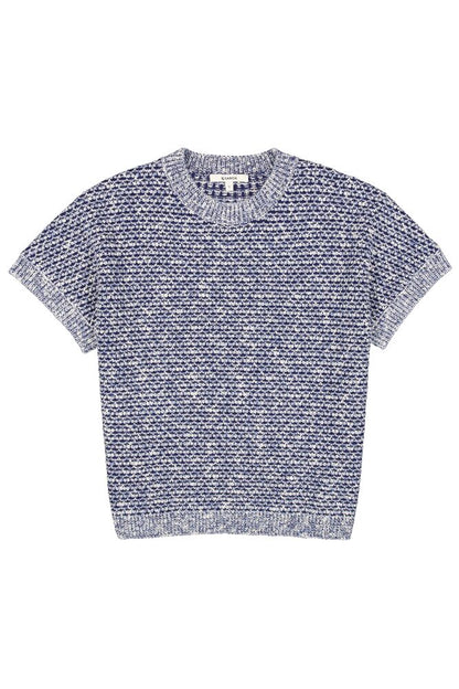 Chrissie Mixed Sweater (Blue/White)