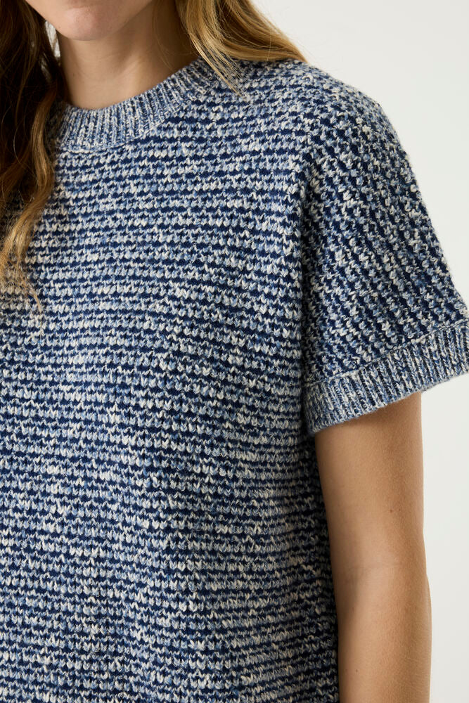 Chrissie Mixed Sweater (Blue/White)
