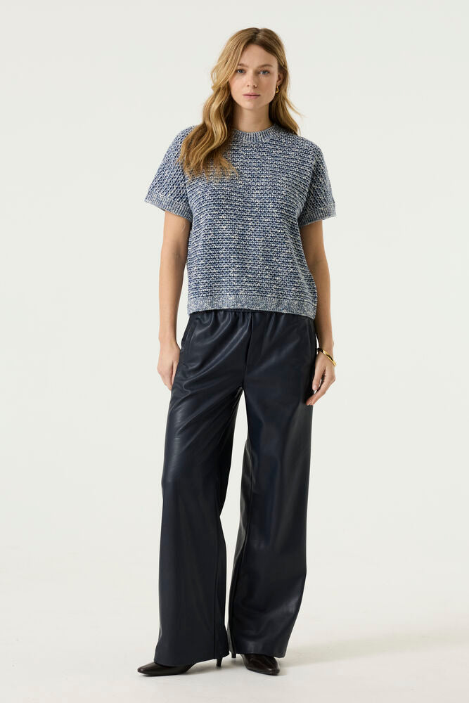 Chrissie Mixed Sweater (Blue/White)