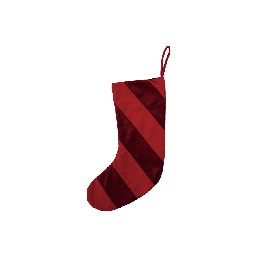 Velvet Christmas Stocking - Red